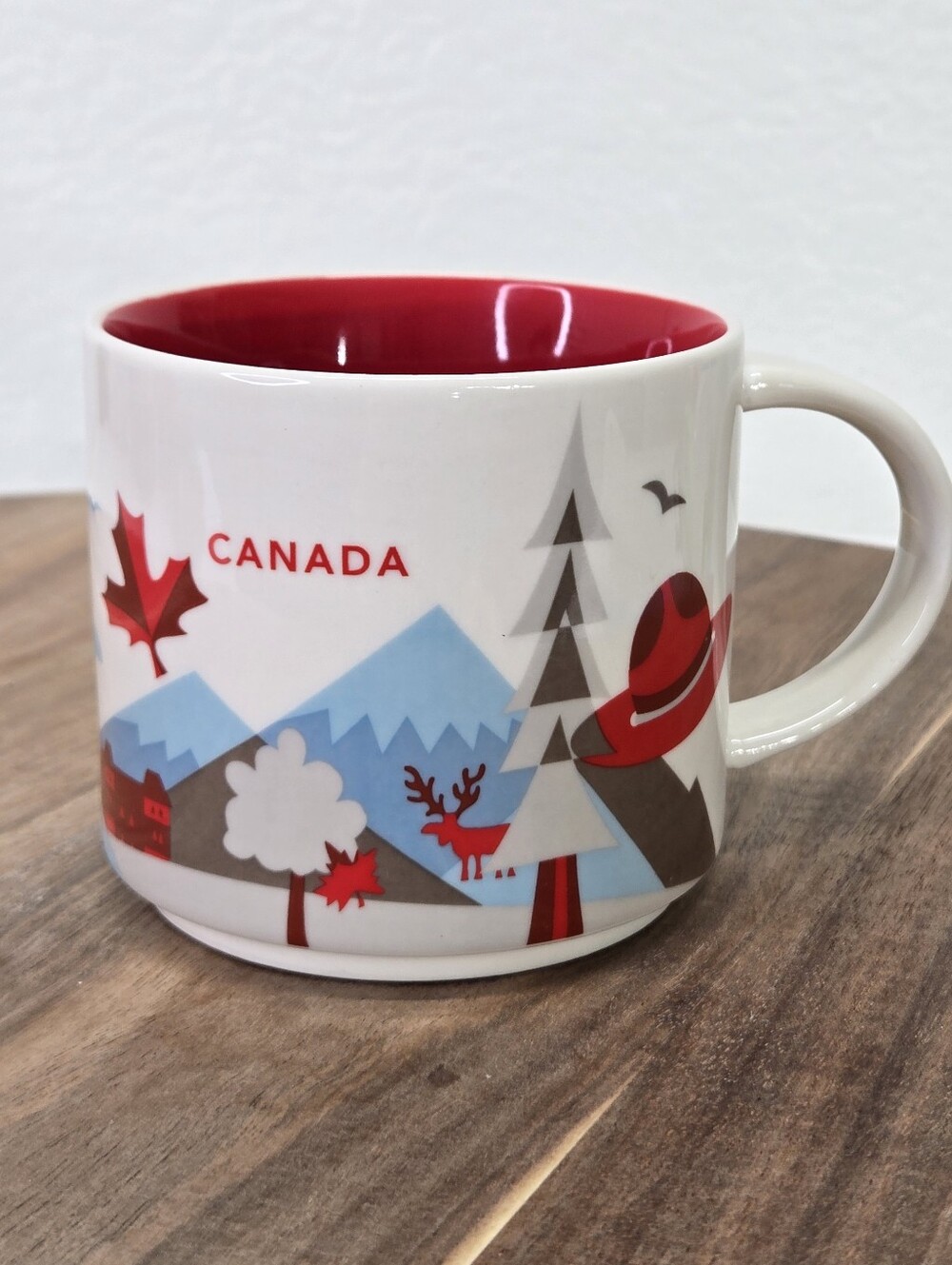 Starbucks Canada Mug You Are Here Collection 14 oz Coffee Tea Cup Red New No Box